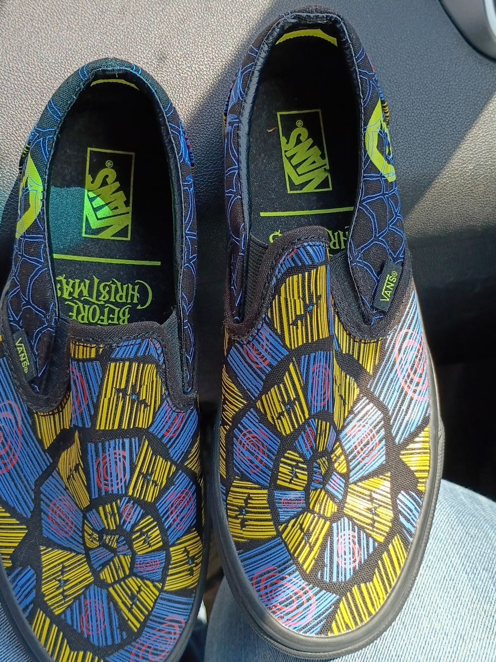 Vans × Disney Nightmare Before Christmas Slip-On Sneakers - Men's 5.5  Women's 7